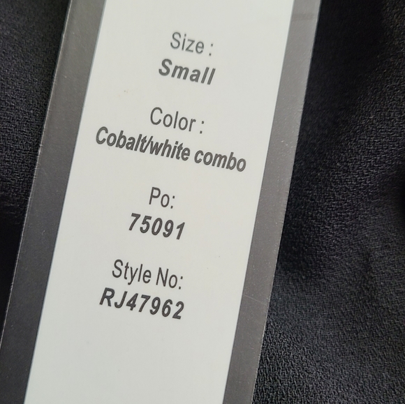 NWT black track pants💙 with navy &white stripe💙 - Picture 5 of 10